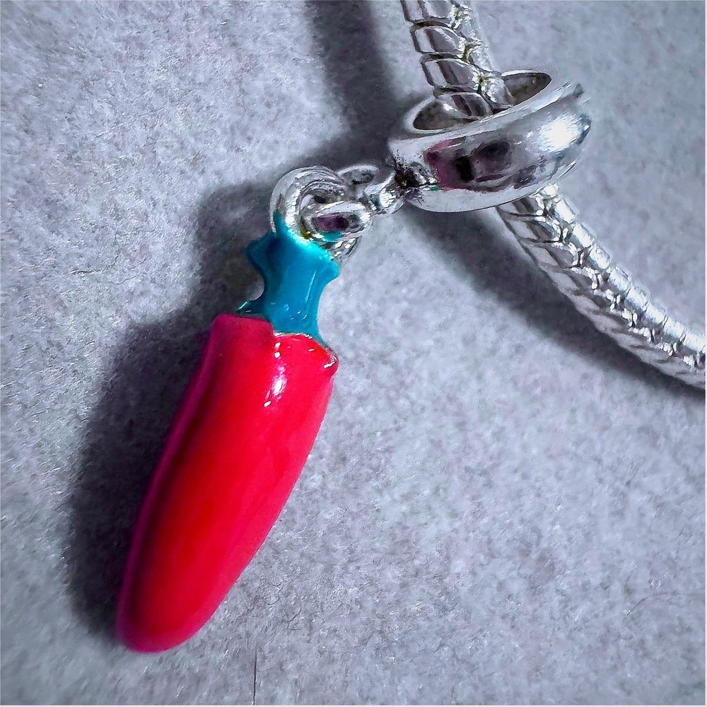 Red Chili Pepper Charm Bead fits Pandora